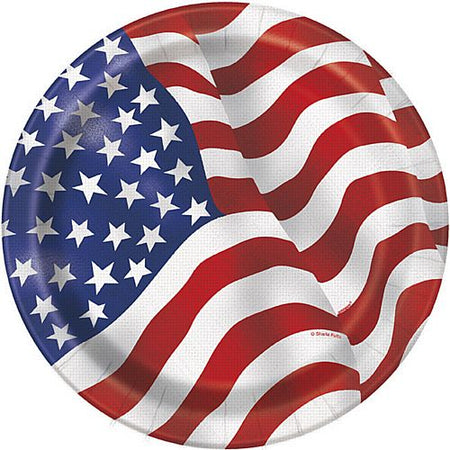 Click to view product details and reviews for American Flag Plates 23cm Pack Of 8.