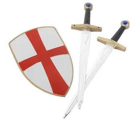 Knight Crusader Set Two Swords And Shield