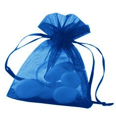 Royal Blue Organza Bags Pack Of 10