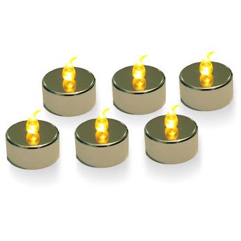 Click to view product details and reviews for Silver Led Tea Lights Pack Of 6.