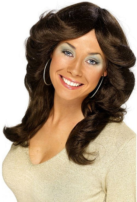 70s Layered Brown Flick Wig