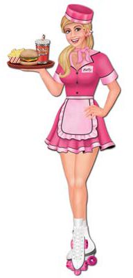 Carhop Jointed Cutout Wall Decoration 88cm