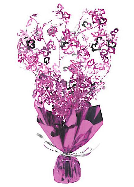 Click to view product details and reviews for Hot Pink 13th Birthday Foil Spray Centrepiece.