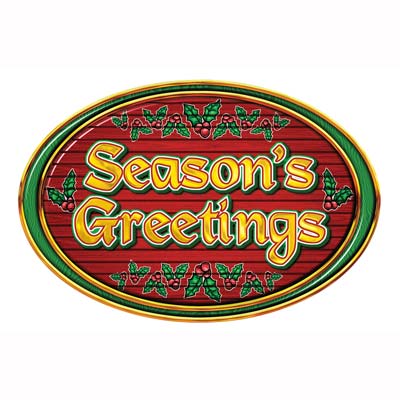 Seasons Greetings Card Sign 457cm
