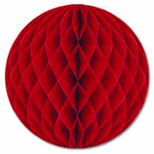 Red Art Tissue Ball 36cm