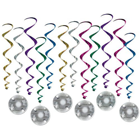 Click to view product details and reviews for Disco Ball Whirl Decorations 71cm Pack Of 12.
