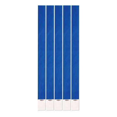 Blue Tyvek Wristbands Pack Of 100 254cm