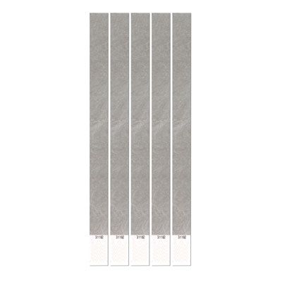 Silver Tyvek Wristbands Pack Of 100 254cm