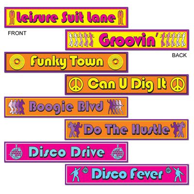Disco Street Signs 4 X 24 Pack Of 4
