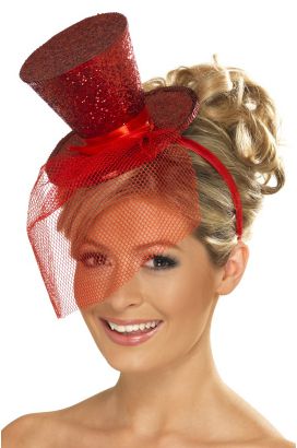 Click to view product details and reviews for Fever Mini Top Hat Red.