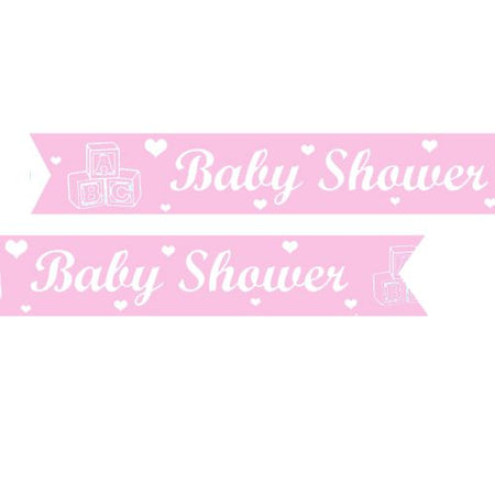 Baby Shower Pre Printed Ribbon Light Pink 25mm Per Metre