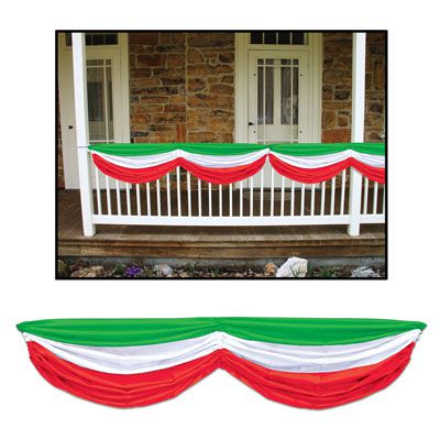 Click to view product details and reviews for Red White Green Fabric Drapes 178m.