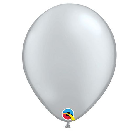 Mini Metallic Silver Qualatex Balloons 5 Pack Of 10