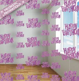 Click to view product details and reviews for Birthday Glitz Pink Happy Birthday Hanging Decoration 152m 6 Strands.