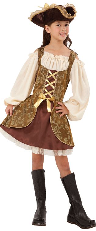 Girls Golden Pirate Costume