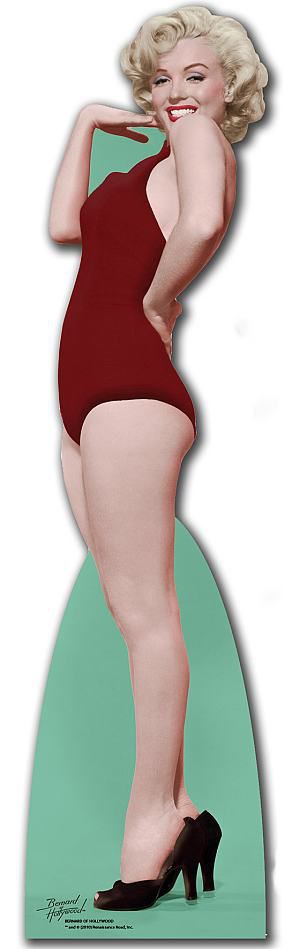 Click to view product details and reviews for Marilyn Monroe Red Swim Suit Lifesize Cardboard Cutout 181cm.