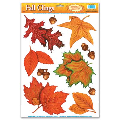 Autumn Leaf Clings 432cm 10 Per Sheet