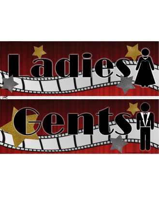 Click to view product details and reviews for Award Night Themed Toilet Signs Ladies Gents.