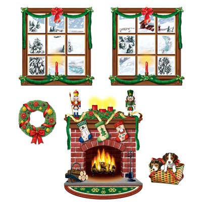 Indoor Christmas Wall Decorations 124m Pack Of 5