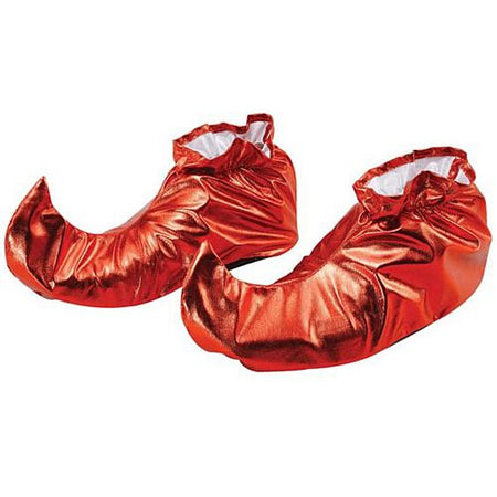 Click to view product details and reviews for Metallic Elf Shoe Covers Red.