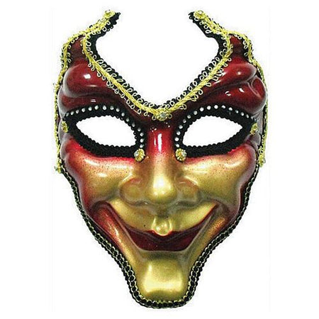 Full Face Red And Gold Mask