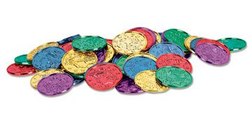 Plastic Coins 38cm Pack Of 100