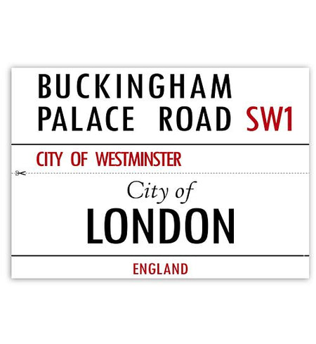London Street Signs Set Of 2 A3 Card