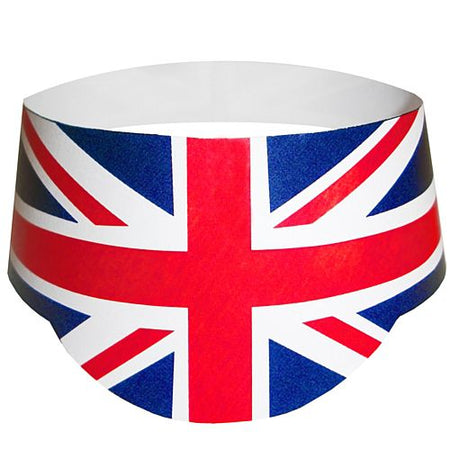 Click to view product details and reviews for British Union Jack Peak Hat Each.