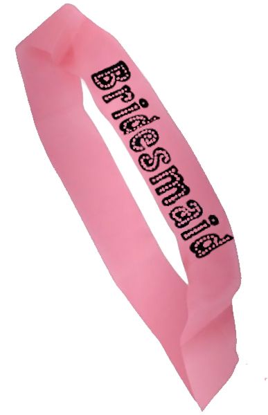 Bridesmaid Miss Behave Sash Pink Each