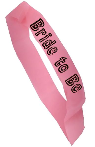 Bride To Be Miss Behave Pink Sash Each