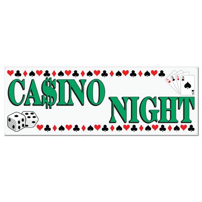 Click to view product details and reviews for Casino Night Sign Banner 152m.