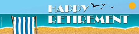 Click to view product details and reviews for Blue Retirement Deckchair Banner.