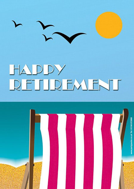 Click to view product details and reviews for Pink Retirement Deckchair Poster A3.