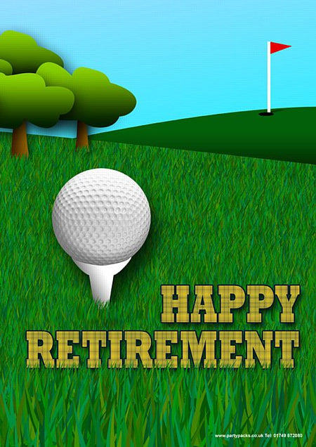 Retirement Golf Themed Poster A3