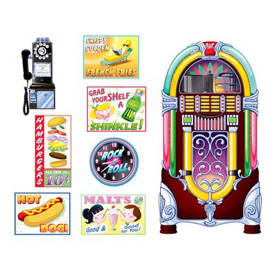 Click to view product details and reviews for Soda Shop Signs Jukebox Props 152m Pack Of 8.