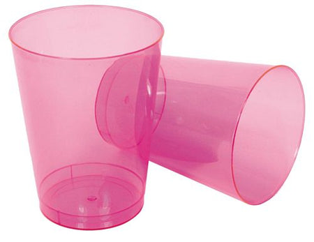 Neon Pink Plastic Half Pint Tumblers 296ml Pack Of 25