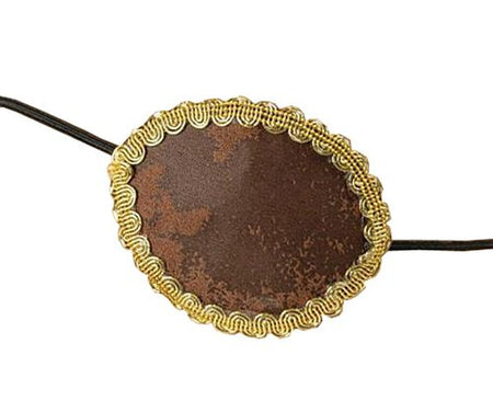 Click to view product details and reviews for Pirate Brown Eye Patch And Gold Trim.