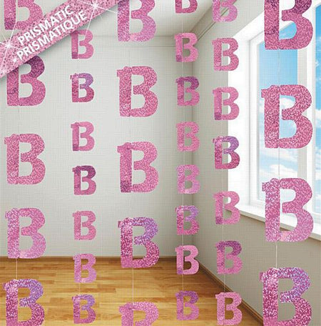 Click to view product details and reviews for Birthday Glitz Pink 13 Hanging Decoration 152m 6 Strands.