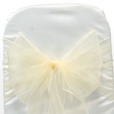 Ivory Organza Chair Sashes Pack Of 6 3m