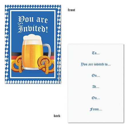 Click to view product details and reviews for Oktoberfest Portrait Invites Pack Of 8.