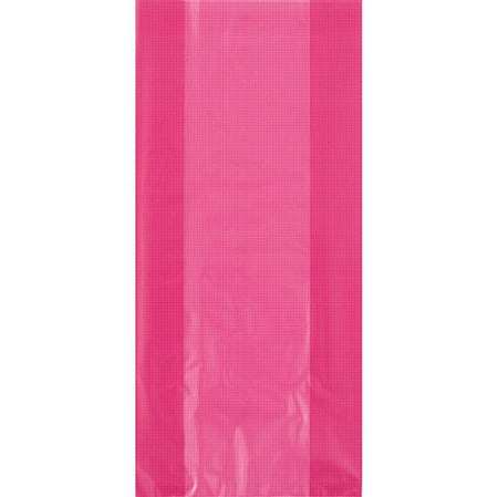 Hot Pink Plastic Cello Bags 28cm Pack Of 30