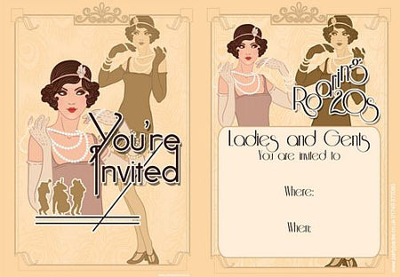 1920s Invites Pack Of 8