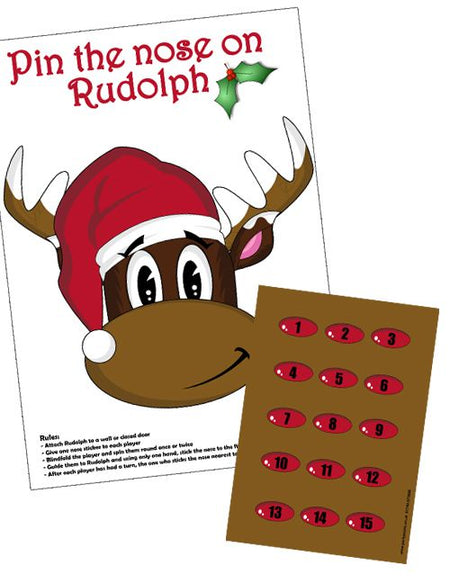 Click to view product details and reviews for Pin The Nose On Rudolph Game With Stickers.