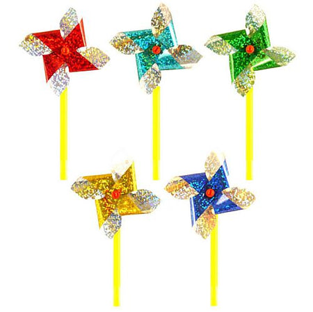 Mini Windmill Assorted Colours 6cm Each