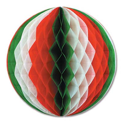 Red White Green Tissue Ball 483cm