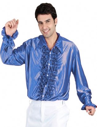 Click to view product details and reviews for Blue Frilly Shirt.