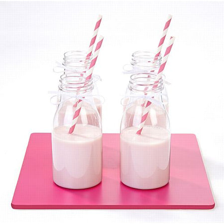 Pink Paper Straws Pack Of 30