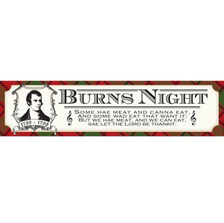 Burns Night Poetry Themed Banner 120 Cm X 297cm