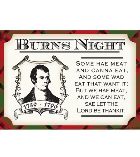 Burns Night Poetry Themed Poster A3