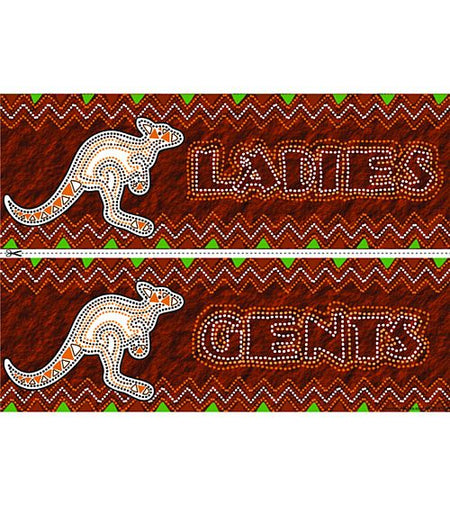 Click to view product details and reviews for Down Under Themed Toilet Signs Ladies Gents.